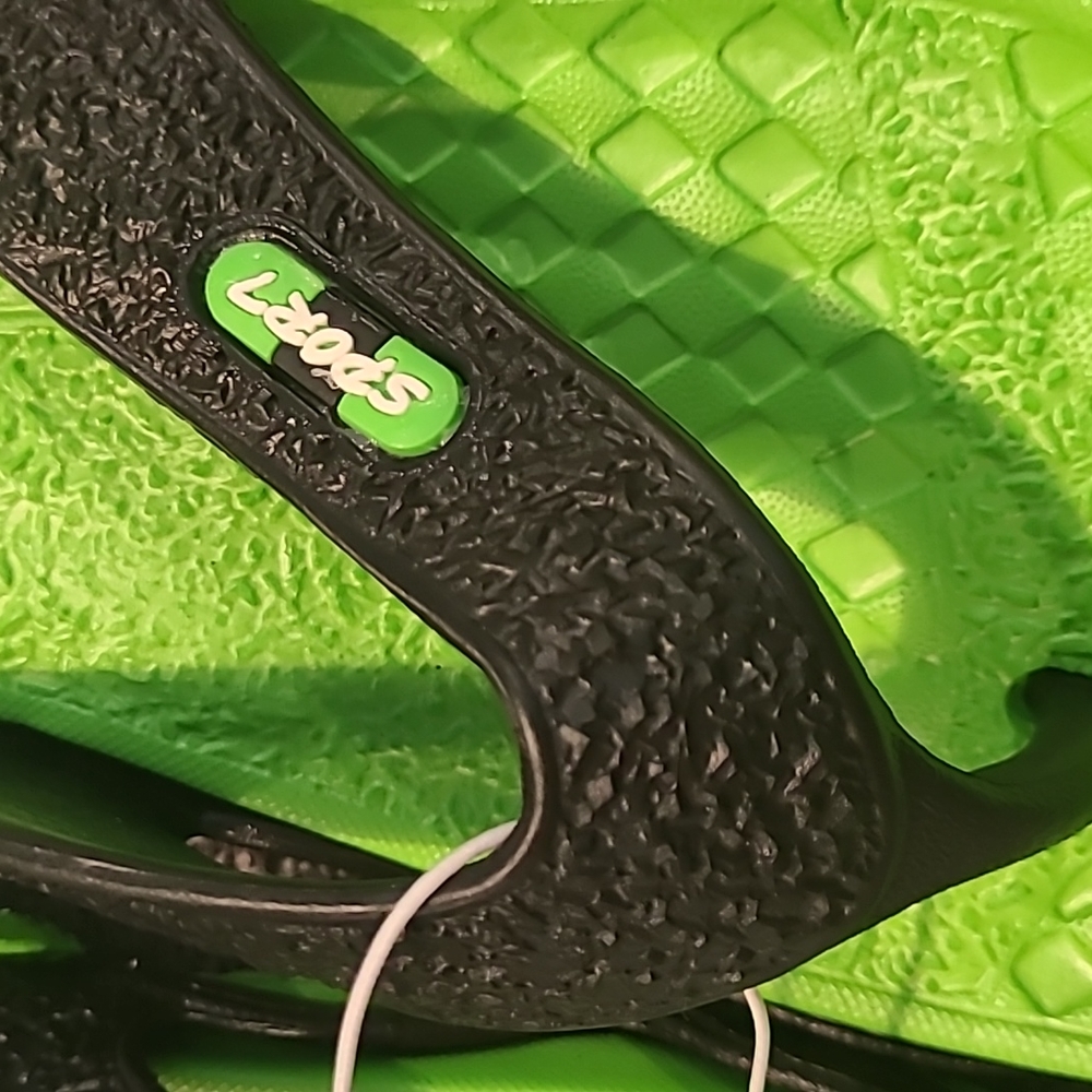 Flip-flops green & black sandals - Picture 8 of 13